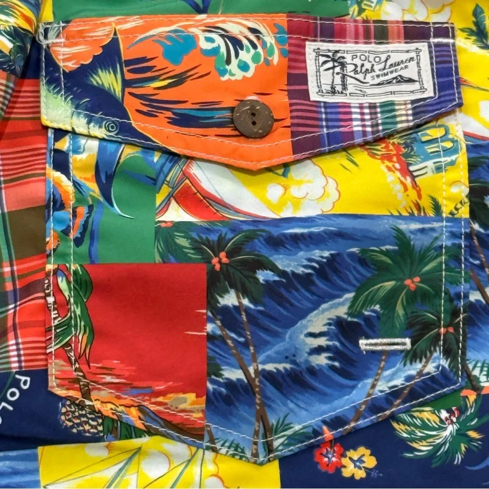 Polo Ralph Lauren Men's Polo Shorts Multi Color Swim Trunks NWT